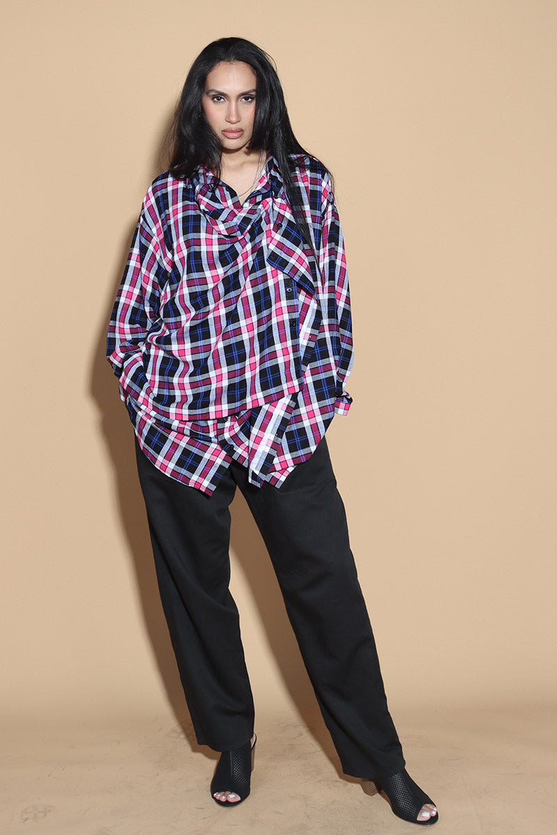 Sway Drape Shirt In Check – Knot A Label