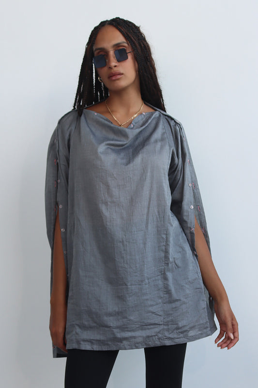 Be Cowl Shirt in Grey